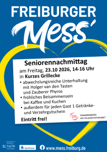 Plakat Seniorennachmittag Freiburger Herbstmess' 2026 (zum Vergrößern anklicken)